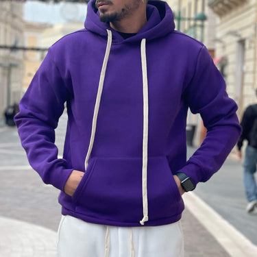 Felpa viola basic con cappuccio - FLAG STORE